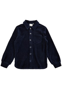 The New Dean LS Cord Bomber shirt - Navy Blazer